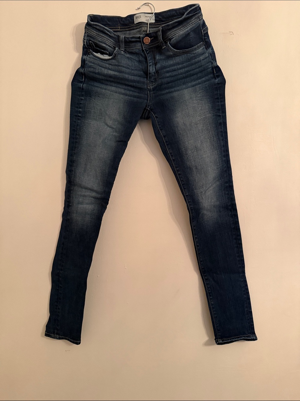 BKE Women's Dark Indigo Skinny Jeans